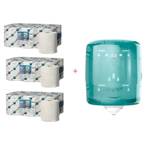 Πακέτο εκκίνησης για διανομέα με κεντρική αποστράγγιση και χαρτικά καθαρισμού.