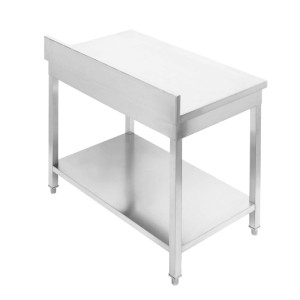 Stainless Steel Table with Backsplash and Shelf Dynasteel - Robust and Practical