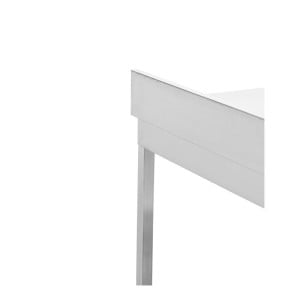 Τραπέζι Inox 1000x600 mm με Πλάτη και Κάτω Ράφι