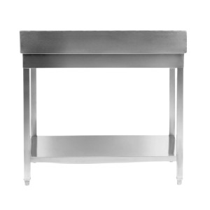 Stainless Steel Table with Backsplash and Shelf Dynasteel - Robust and Practical