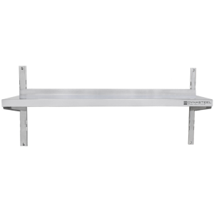 Stainless steel wall shelf on bracket - L 1000 x D 300 mm | Dynasteel