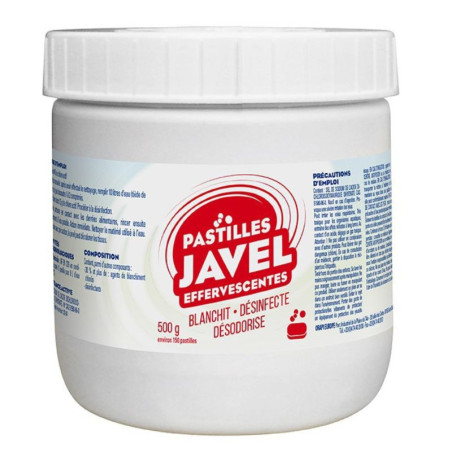 Javel Pastilles Effervescentes x150 - Puissant désinfectant et désodorisant pour cuisine professionnelle