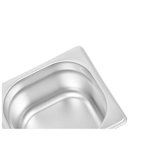 Gastro GN 1/6 Stainless Steel Container - Depth 100 mm - 1.6 L - Dynasteel