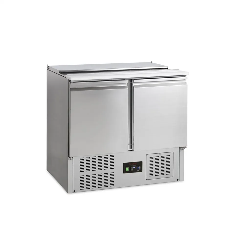 Saladette Ψυγείο GN 1/1 από Ανοξείδωτο - 2 Πόρτες - 225 L - 2 GN 1/1 και 2 GN 1/4