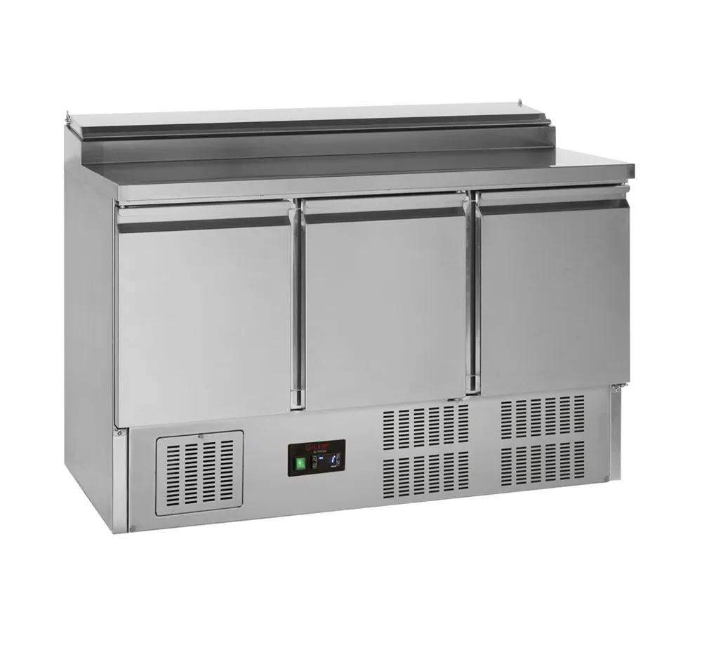 Saladette Ψυγείο GN 1/1 από Ανοξείδωτο - 3 Πόρτες - 320 L - 4 GN 1/3