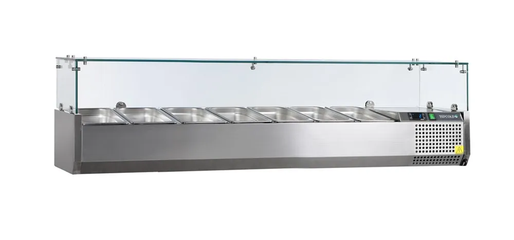 Επιτραπέζια Saladette - Στατική - 7 GN 1/4 - 36,4 L