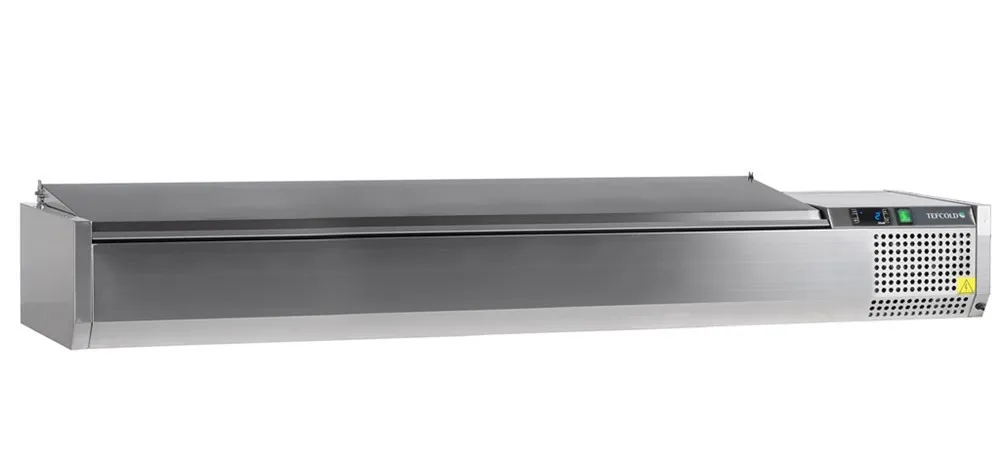Saladette για τοποθέτηση καπάκι Inox - Στατική - 10 GN 1/4