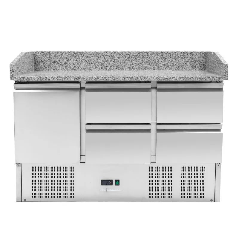 Συμπαγές Ψυγείο Πίτσας 600x400 - 1 Πόρτα και 4 Συρτάρια