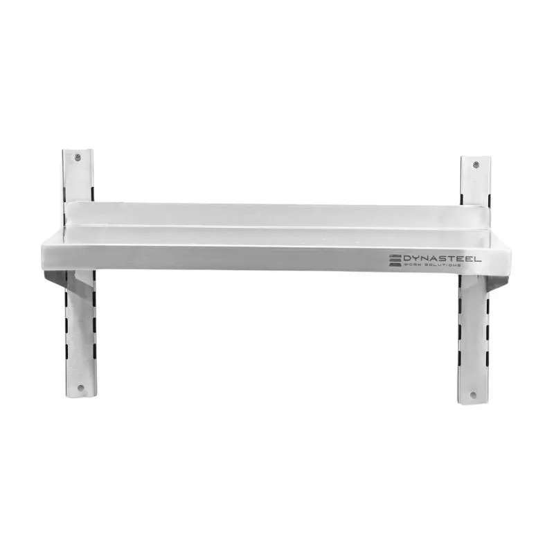 Ράφι Τοίχου από Ανοξείδωτο Ατσάλι σε Οδοντωτές Ράγες - Μ 600 x Π 300 mm