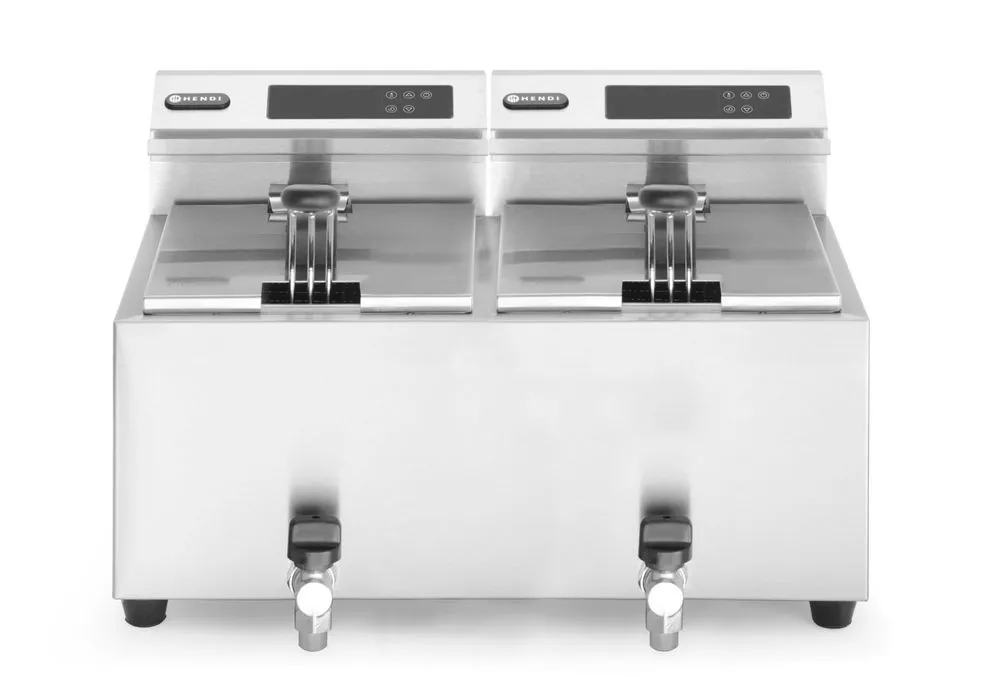 Ψησταριά Profi Line Ψηφιακή με Βρύση Αδειάσματος - 2 x 8 L