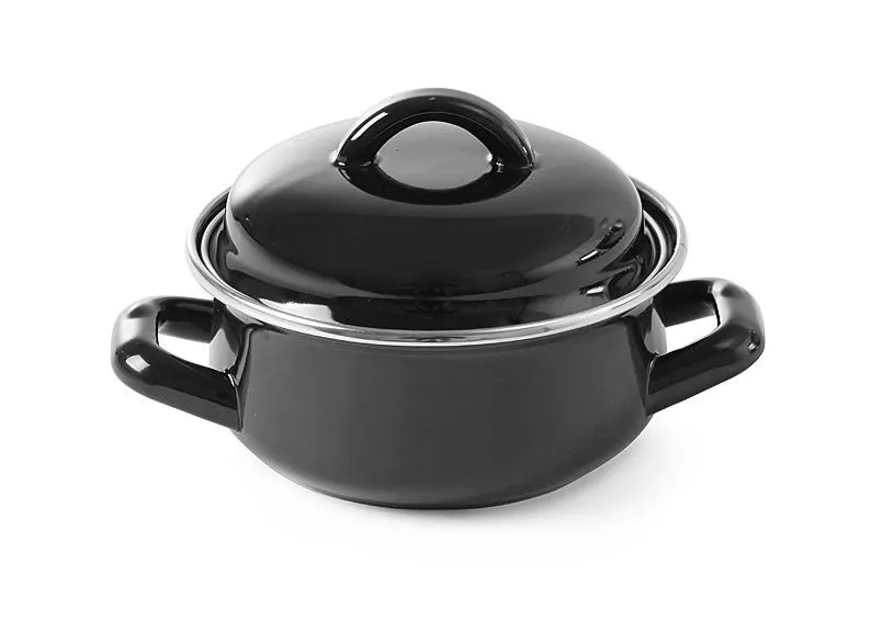 Μαύρη κατσαρόλα με καπάκι - 0,6 L