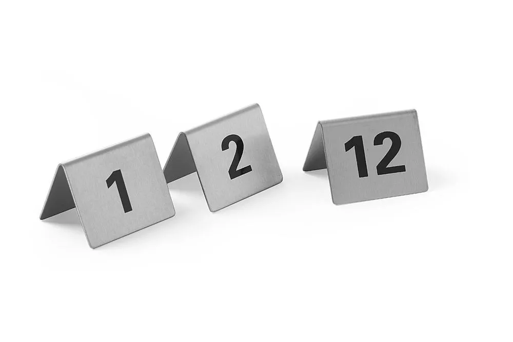 Σετ 12 αριθμημένων τραπεζικών καλαθοστατών από 1 έως 12