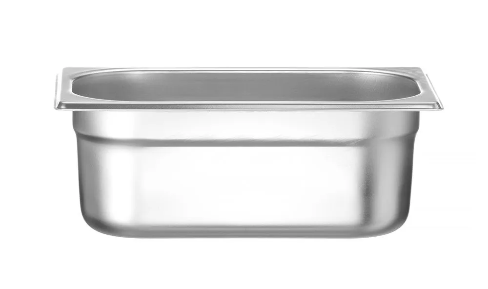 Δοχείο Gastronorm GN 1/4 από ανοξείδωτο χάλυβα - Βάθος 100 χιλιοστά - 2,8 L