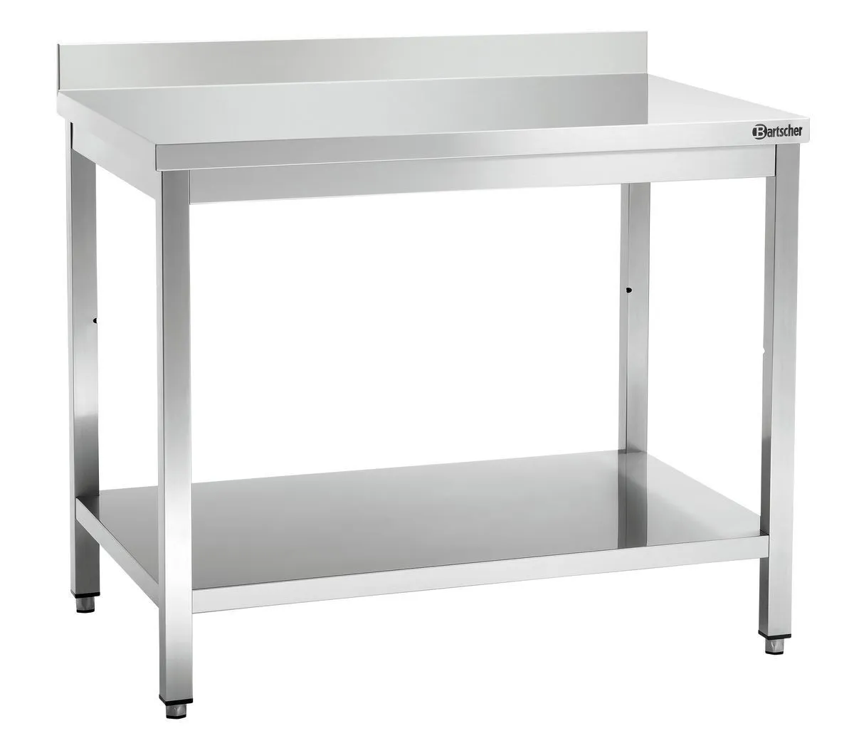 Τραπέζι Inox με Πλάτη - Μ 1000 x Π 700 mm