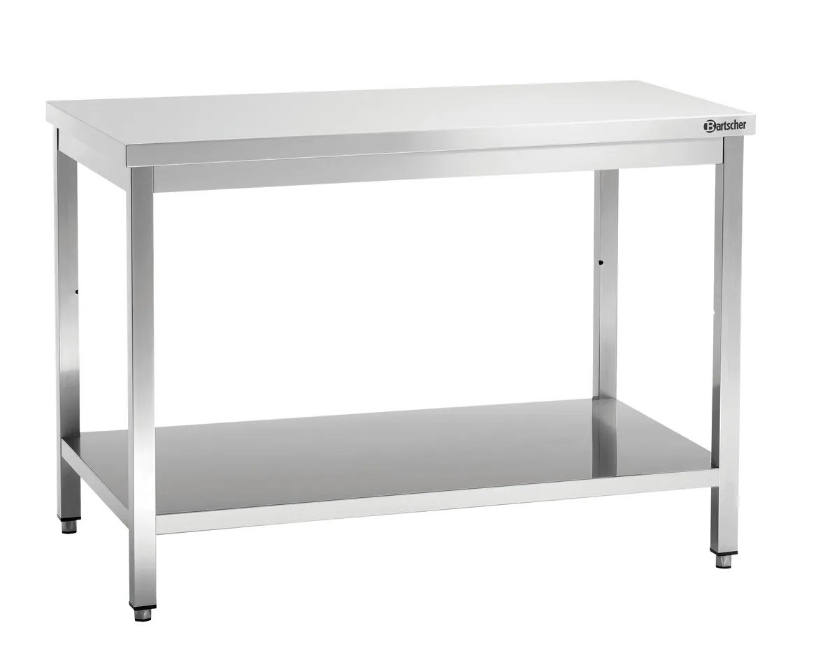 Τραπέζι Εργασίας Inox με Κάτω Ράφι - Β 700 mm - Μ 1400 mm