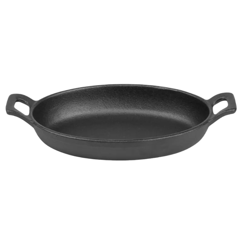 Οβάλ Μαντεμένιο Πιάτο με Χερούλια - 180 x 120 mm
