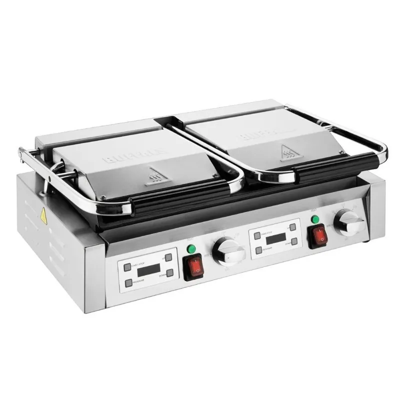 Grill Panini Double - Λείες και Ραβδωτές Πλάκες