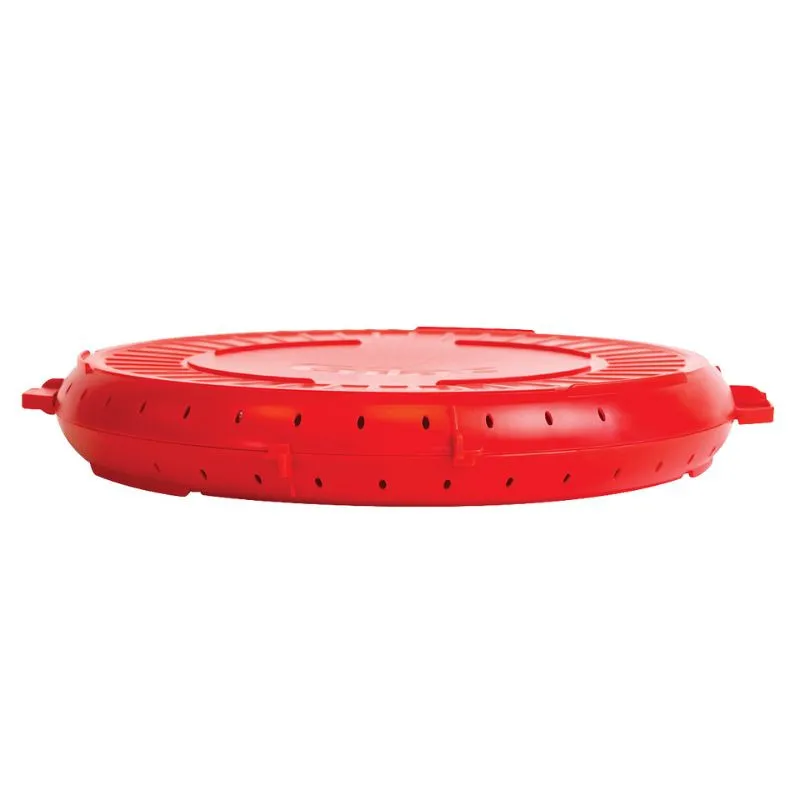 Boîte Ronde Réutilisable - Ø 330 mm - Rouge - Lot de 10