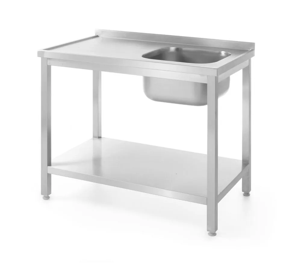 Λάντζα με 1 Νεροχύτη Δεξιά Profi Line με Ράφι - P 600 x L 1000 mm