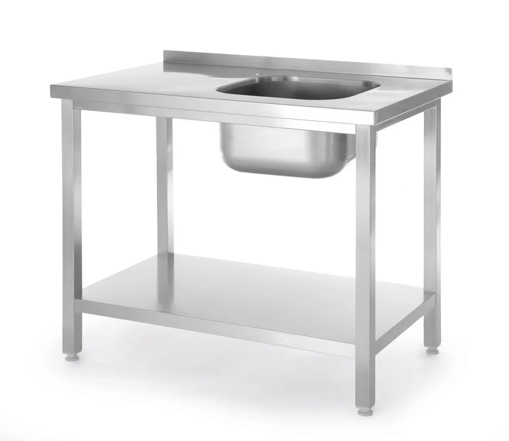 Λάντζα 1 Νεροχύτη Δεξιά Kitchen Line με Ράφι - P 600 x L 800 mm