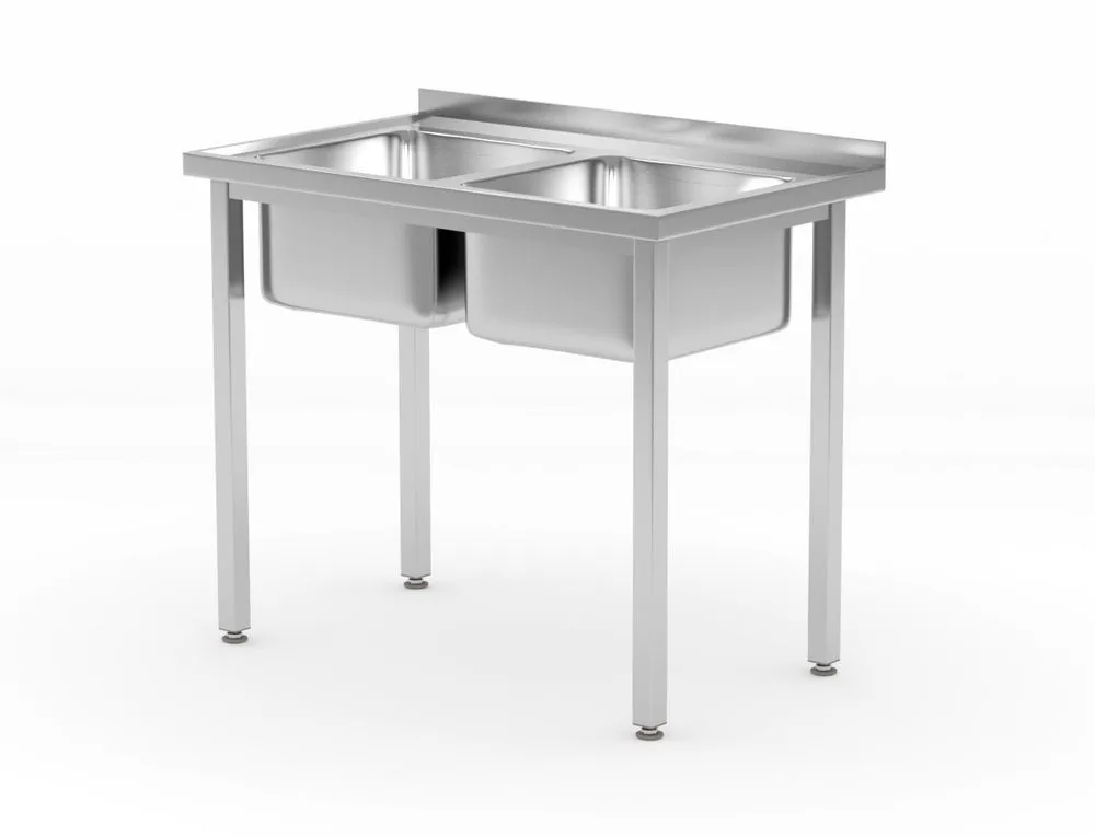 Λάντζα 2 Νεροχυτών Kitchen Line - P 600 x L 1000 mm