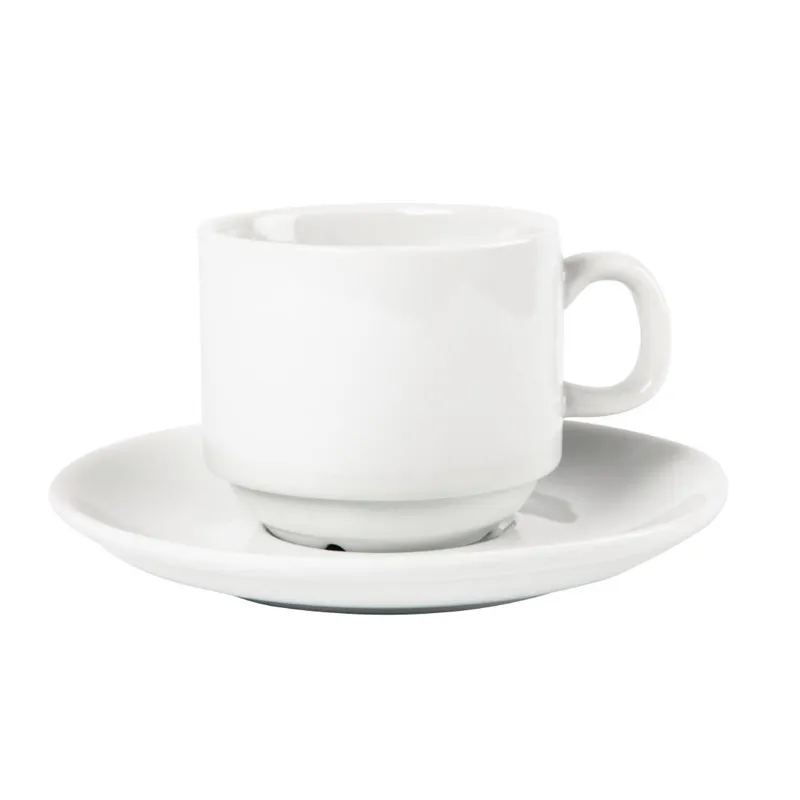 Λευκή Στοιβαζόμενη Κούπα Whiteware 200 ml Ø 80 mm - Σετ των 12