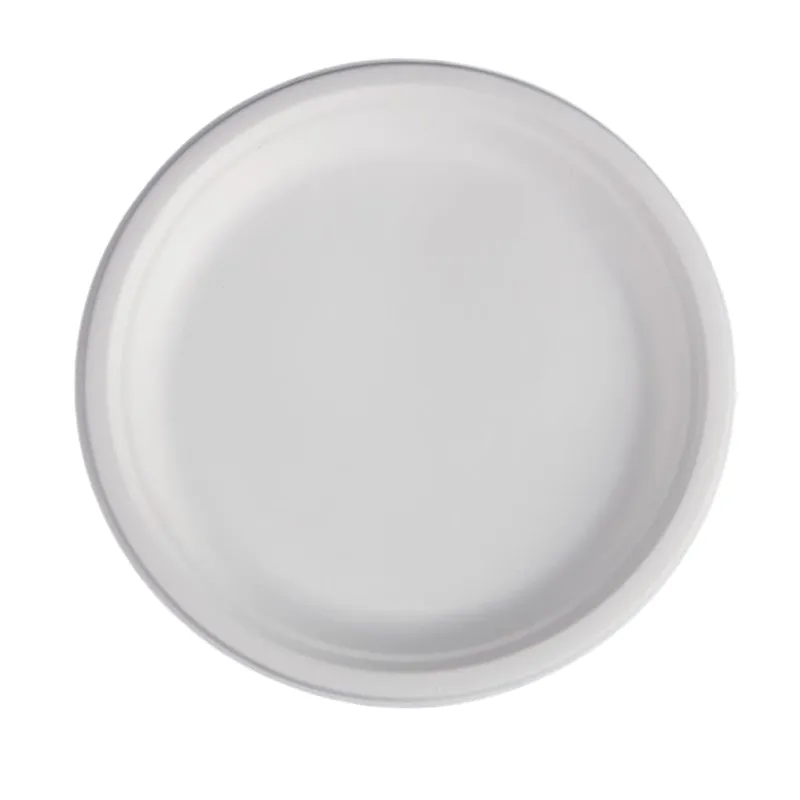 Στρογγυλά Πιάτα από Bagasse - 26,1 εκ. - Σετ των 50