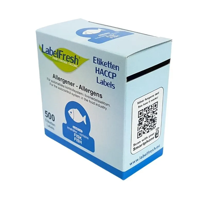 Ετικέτα Ανιχνευσιμότητας LabelFresh Αλλεργιογόνα Εικονίδια - Ψάρι - 70 x 45 χιλ. - Πακέτο 500