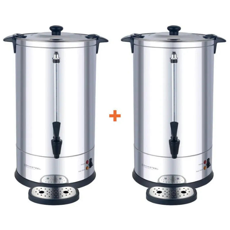 Σετ 2 Καφετιέρες 7 L 950 W 48 Φλιτζάνια, Ανοξείδωτο, Μόνιμο Φίλτρο, Βρύση Υπηρεσίας
