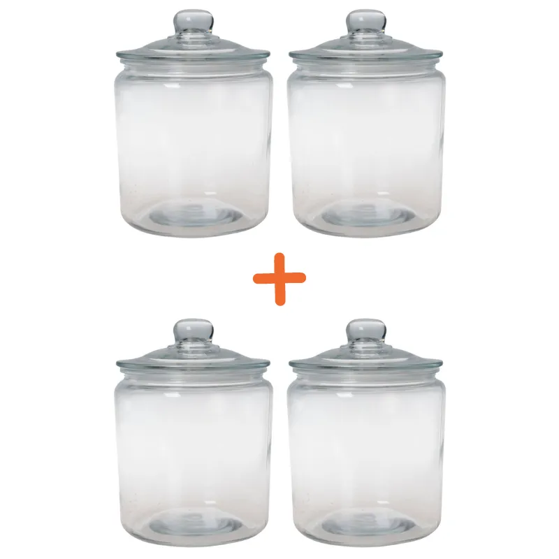Βάζο για Μπισκότα - 3,8 L - Σετ των 4