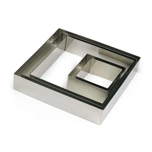 Τετράγωνο από ανοξείδωτο χάλυβα - 220 x 220 mm