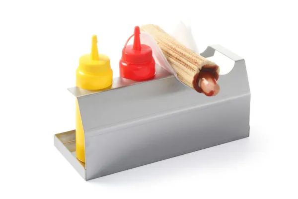Υποστήριξη για Hot-Dog - 2 Αρτοσκευάσματα και 2 Δοχεία Διανομής